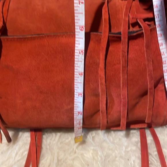 Zara thick suede fringe bag & pouch - Picture 12 of 13